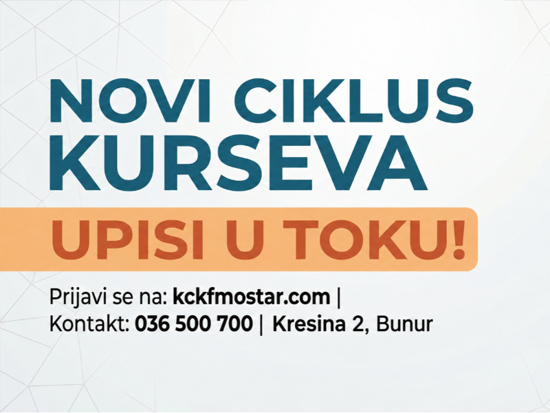 UPIS U TOKU!
